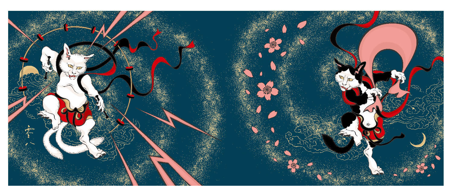 WORKS 手拭いイラスト | グラフィックデザイン制作